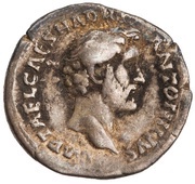 Denarius - Antoninus Pius AVG PIVS P M TR P COS DES II; Fides obverse image