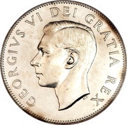 50 Cents - George VI w/o IND:IMP: obverse image