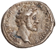 Denarius - Antoninus Pius AVG PIVS P M TR P COS II; Victory obverse image