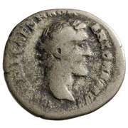 Denarius - Antoninus Pius AVG PIVS P M TR P COS II P P; Fortuna obverse image