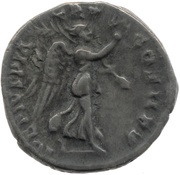 Denarius - Antoninus Pius AVG PIVS P M TR P COS II P P; Victory, Rome, 139 reverse image
