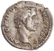 Denarius - Antoninus Pius TR P COS II; Pax obverse image
