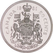 50 Cents - Elizabeth II 2nd portrait, Canada, 1968-1989 reverse image