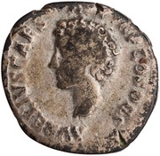 Denarius - Antoninus Pius and Marcus Aurelius AVRELIVS CAES AVG PII F COS DES, Rome, 139 reverse image