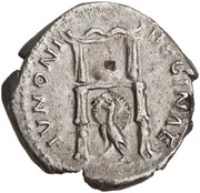 Denarius - Faustina the Elder IVNONI REGINAE, Rome, 139-141 reverse image