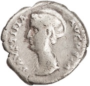 Denarius - Faustina the Elder IVNONI REGINAE obverse image