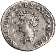 Denarius - Antoninus Pius and Marcus Aurelius AVRELIVS CAES AVG P II F COS, Rome, 140 reverse image