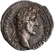 Denarius - Antoninus Pius and Marcus Aurelius AVRELIVS CAESAR AVG PII F COS obverse image