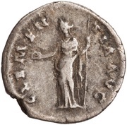 Denarius - Antoninus Pius CLEMENTIA AVG; Clementia, Rome, 140-143 reverse image