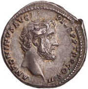 Denarius - Antoninus Pius GENIO SENATVS; Genius obverse image
