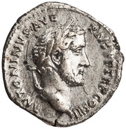 Denarius - Antoninus Pius GENIO SENATVS; Genius obverse image