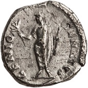 Denarius - Antoninus Pius GENIO SENATVS; Genius, Rome, 140-143 reverse image