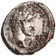 Denarius - Antoninus Pius GENIVS POP ROMANI; Genius obverse image