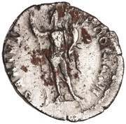 Denarius - Antoninus Pius GENIVS POP ROMANI; Genius, Rome, 140-143 reverse image