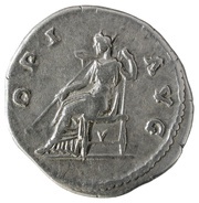 Denarius - Antoninus Pius OPI AVG; Ops, Rome, 140-143 reverse image