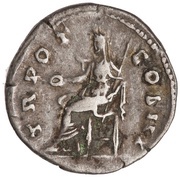 Denarius - Antoninus Pius TR POT COS III; Clementia, Rome, 140-143 reverse image