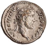 Denarius - Antoninus Pius TR POT COS III ITALIA; Italia obverse image