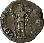 Denarius - Antoninus Pius VIRTVS AVG; Virtus, Rome, 140-143 reverse image