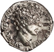 Denarius - Marcus Aurelius HONOS; Honos obverse image