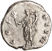 Denarius - Marcus Aurelius COS DES II; Honos, Rome, 140-144 reverse image