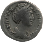 Denarius - Faustina the Elder COS IIII; Salus obverse image