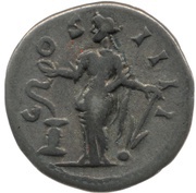 Denarius - Faustina the Elder COS IIII; Salus, Rome, 140-161 reverse image