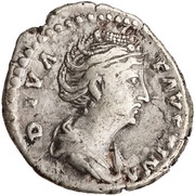 Denarius - Faustina the Elder AED DIV FAVSTINAE obverse image