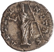 Denarius - Faustina the Elder AETERNITAS; Juno, Rome, 141 reverse image