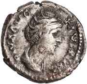 Denarius - Faustina the Elder AETERNITAS; Providentia obverse image