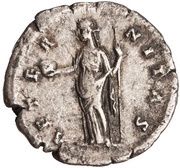Denarius - Faustina the Elder AETERNITAS; Providentia, Rome, 141 reverse image