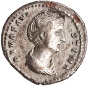 Denarius - Faustina the Elder AETERNITAS obverse image