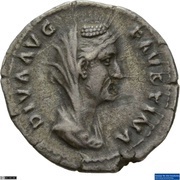 Denarius - Faustina the Elder AETERNITAS obverse image
