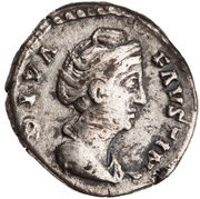 Denarius - Faustina the Elder AVGVSTA; Juno obverse image