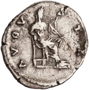 Denarius - Faustina the Elder AVGVSTA; Juno, Rome, 141 reverse image