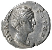 Denarius - Faustina the Elder AVGVSTA; Juno obverse image