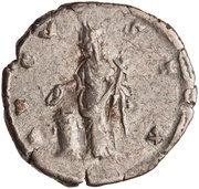 Denarius - Faustina the Elder AVGVSTA; Vesta, Rome, 141 reverse image