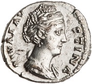 Denarius - Faustina the Elder AVGVSTA; Pietas obverse image