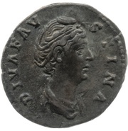 Denarius - Faustina the Elder and Antoninus Pius CONCORDIAE obverse image