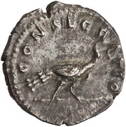 Denarius - Faustina the Elder CONSECRATIO, Rome, 141 reverse image