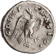 Denarius - Faustina the Elder CONSECRATIO, Rome, 141 reverse image