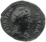Denarius - Faustina the Elder IVNONI LVCINAE; Juno obverse image