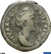 Denarius - Faustina the Elder PIETAS AVG; Pietas obverse image