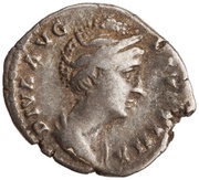Denarius - Faustina the Elder PIETAS AVG obverse image