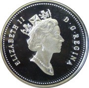 50 Cents - Elizabeth II 3rd portrait; Silver Proof Issue obverse image