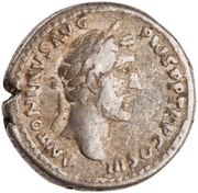 Denarius - Antoninus Pius IMPERATOR II; Victory obverse image