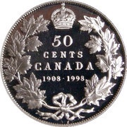 50 Cents - Elizabeth II Royal Canadian Mint, Canada, 1998 reverse image