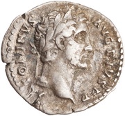 Denarius - Antoninus Pius COS III DES IIII; Virtus obverse image