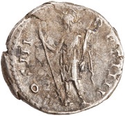 Denarius - Antoninus Pius COS III DES IIII; Virtus, Rome, 143-144 reverse image