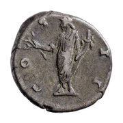 Denarius - Marcus Aurelius COS II; Honos, Rome, 145-160 reverse image