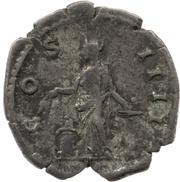 Denarius - Antoninus Pius COS IIII; Annona, Rome, 145-161 reverse image